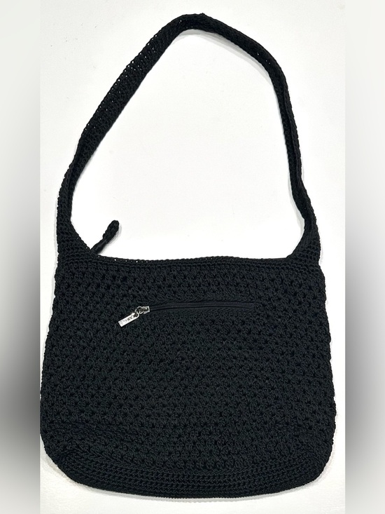 The Sak Handbags - THE SAK Black Classic Crochet Long Crossbody Strap Shoulder Handbag Boho